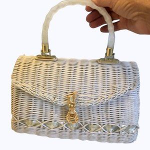Paico Vintage Handmade Wicker Handbag 1950's